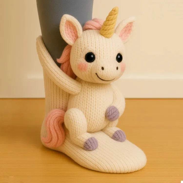 Knitted Animal Socks 3D