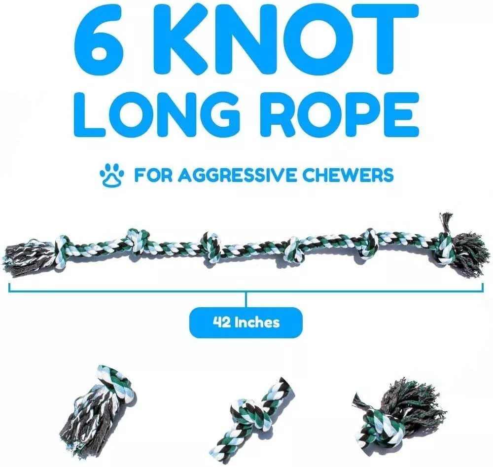 Indestructible 6 Knot Dog Rope Toy