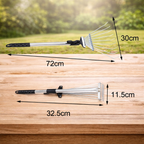 Adjustable Garden Rake with 9 Teeth for Lawn and Garden Cleaning