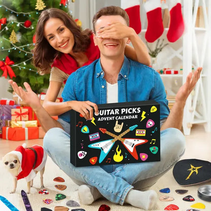 Guitar Picks Advent Calendar - Perfect Gift for Music Lovers with Unique Designs and Accessories