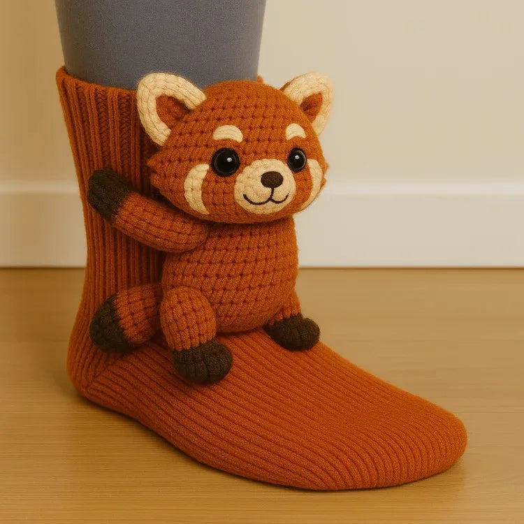 Knitted Animal Socks 3D