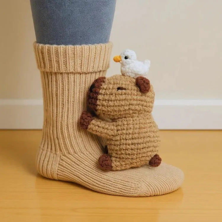 Knitted Animal Socks 3D