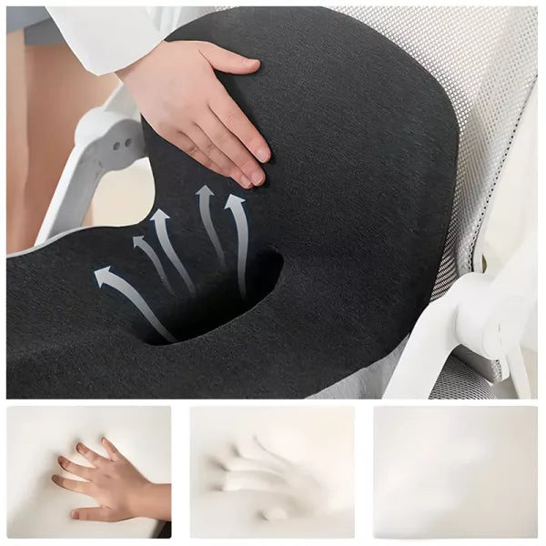 Orthopedic Memory Foam Seat Cushion with Lumbar Support