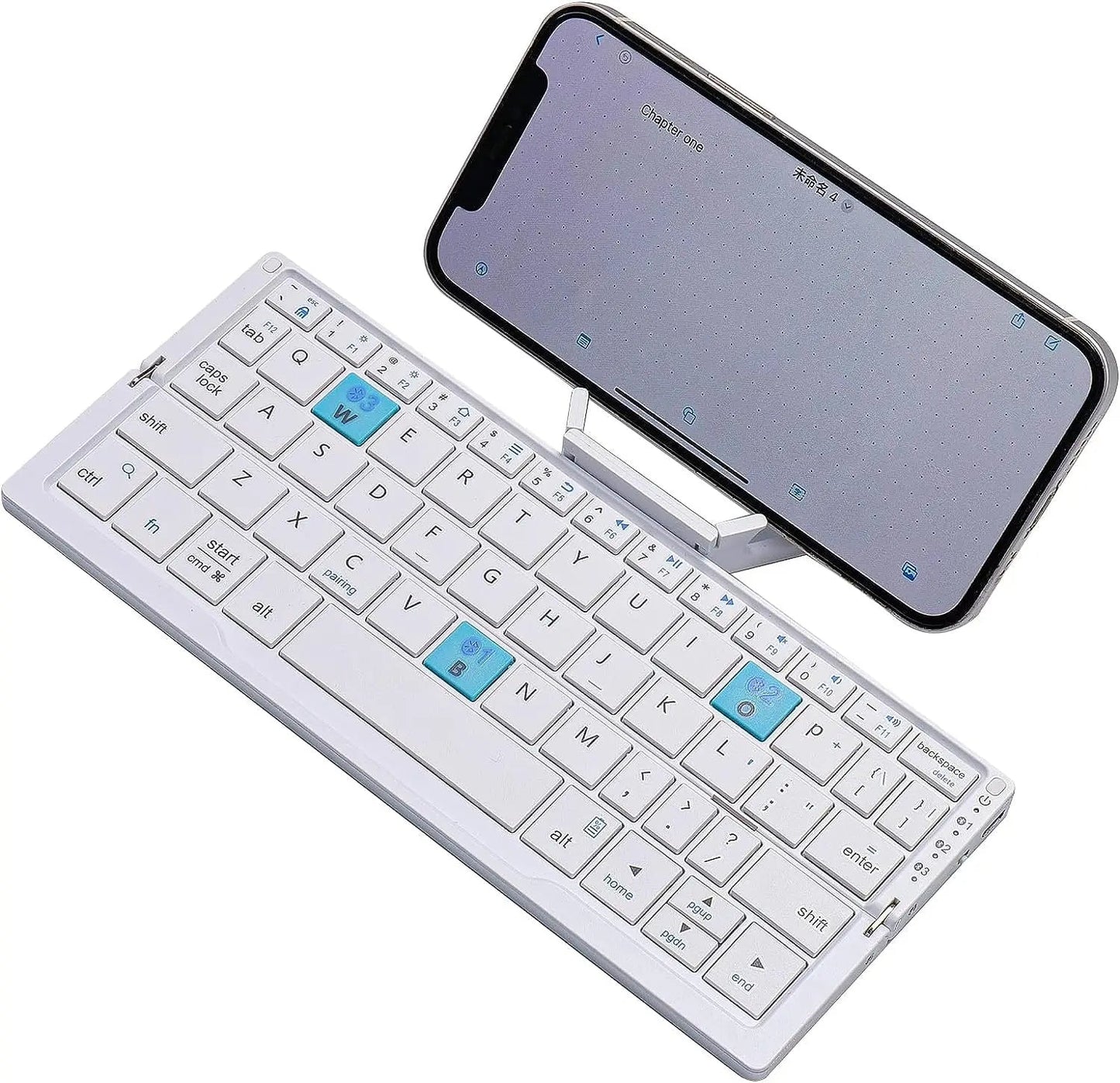 Foldable Bluetooth Keyboard with Magnetic Stand for Tablets