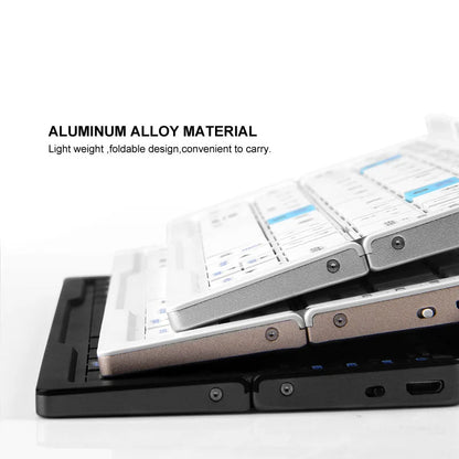 Foldable Bluetooth Keyboard with Magnetic Stand for Tablets