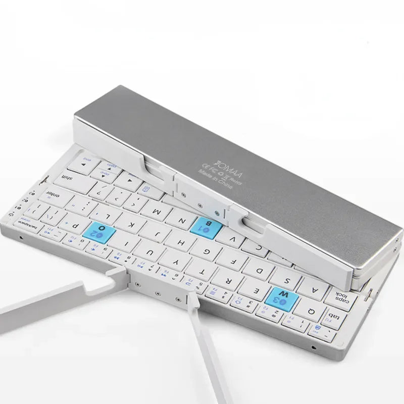 Foldable Bluetooth Keyboard with Magnetic Stand for Tablets