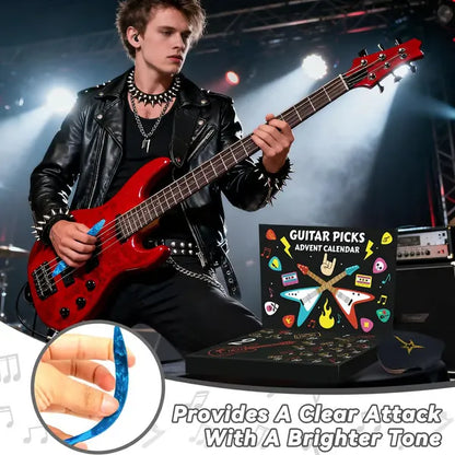 Guitar Picks Advent Calendar - Perfect Gift for Music Lovers with Unique Designs and Accessories